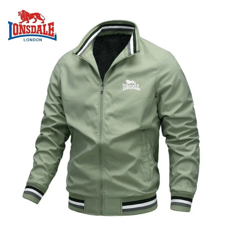 High End Embroidered High-quality Men's Zippered Jacket, Spring and Autumn Fashionable Casual Outdoor Sports Jacket Top