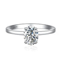 1ct Oval Cut Moissanite Ring for Women Engagement Wedding Lab Diamond s925 Sterling Silver with Gold Plated Rings Jewelry