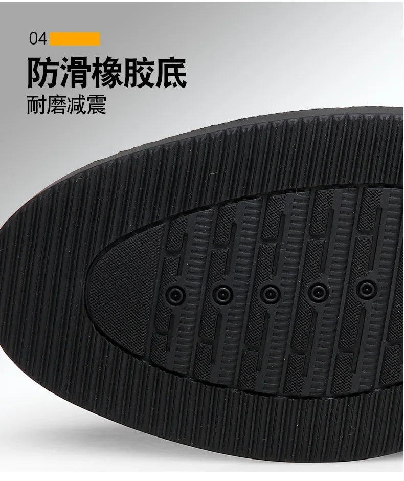 Men's Genuine Cow Leather Shoes Business Casual Shoes With Triple-Stitched Soles For Middle-Aged And Elderly Men 2025