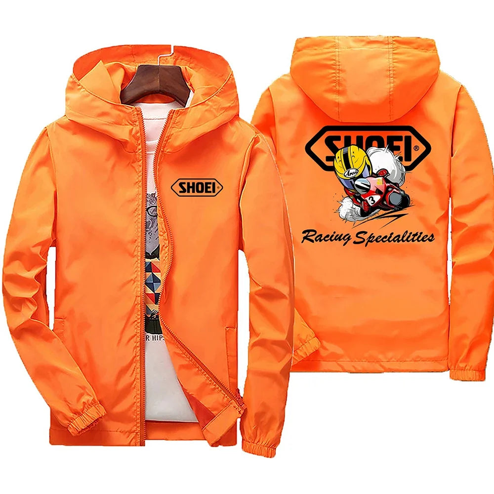 2025 New high-quality men's windproof jacket, large waterproof jacket with mountain and bicycle hood, for spring and autumn