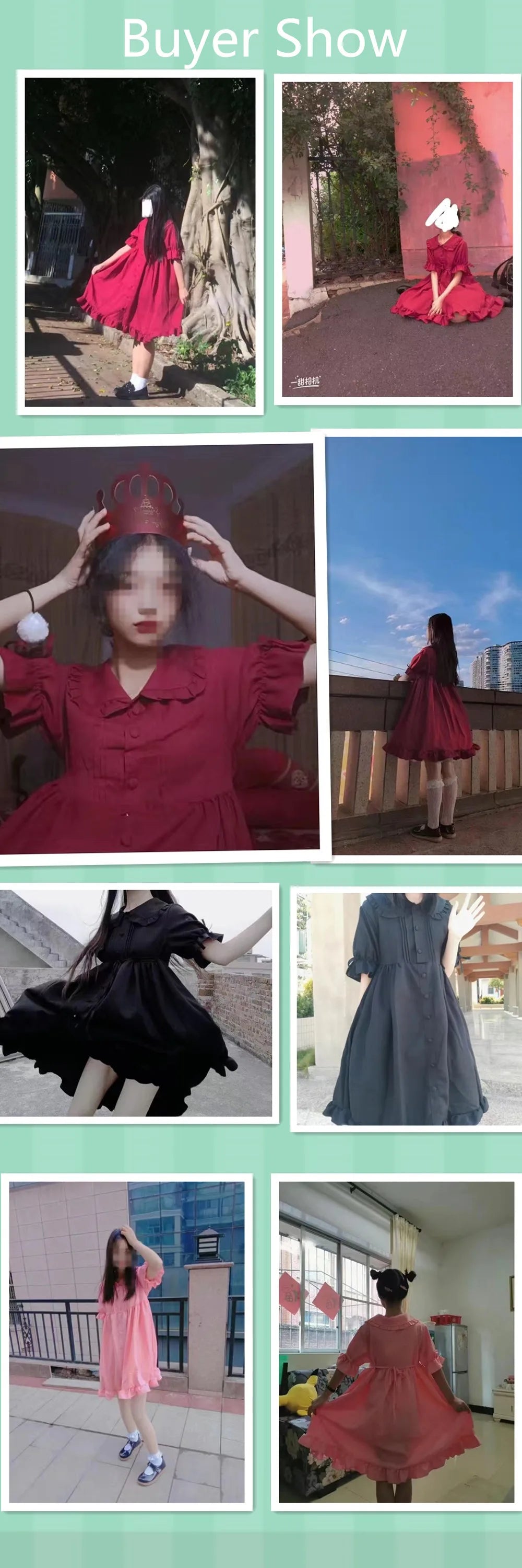 Japanese Sweet Girl Lolita Dress White 2021 Summer Kawaii Peter Pan Collar Cute Ruffle Puff Sleeve Drees Elegant Lady Dresses