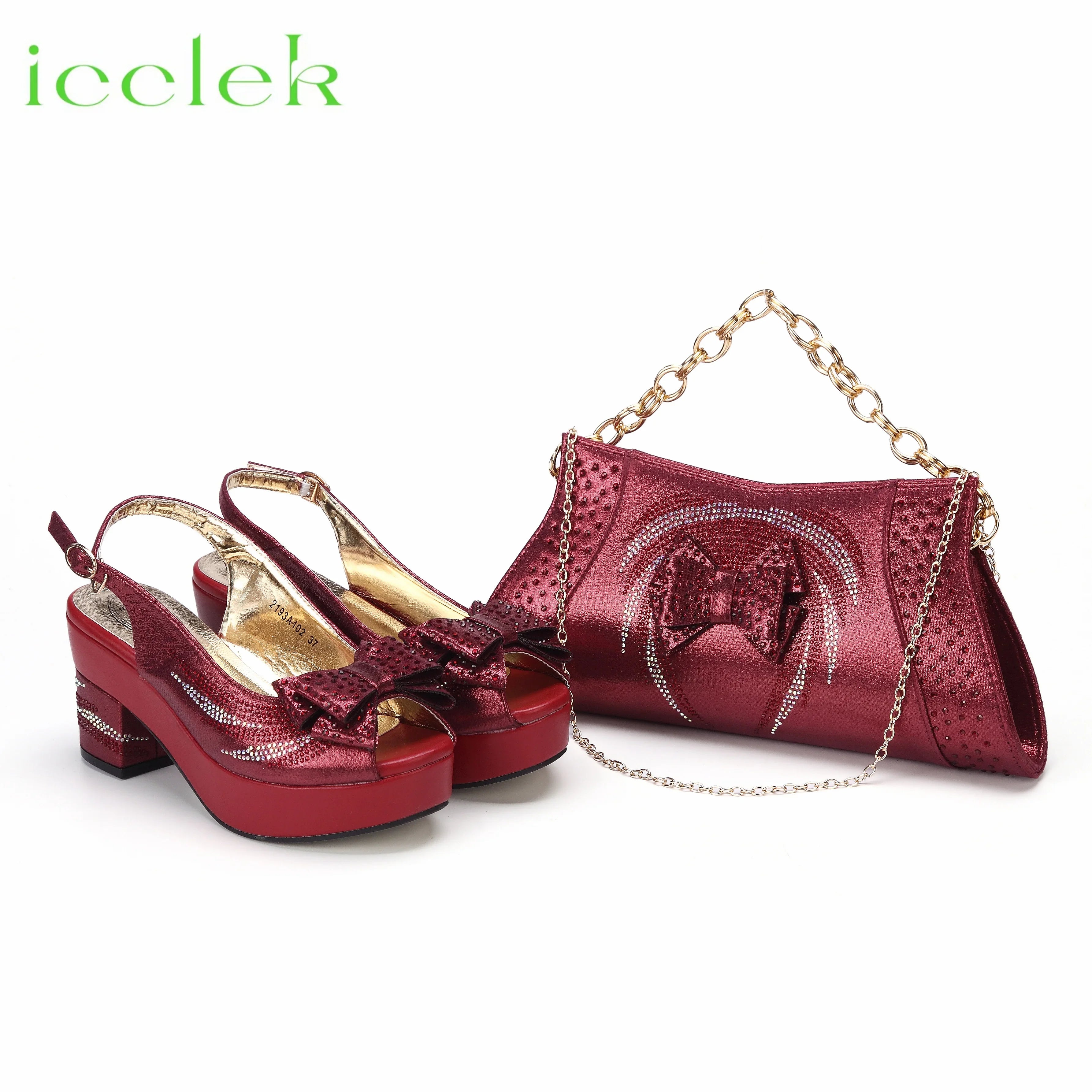 Peep Toe Ladies Sandals with Bag Set For Women Wedding Party Pump