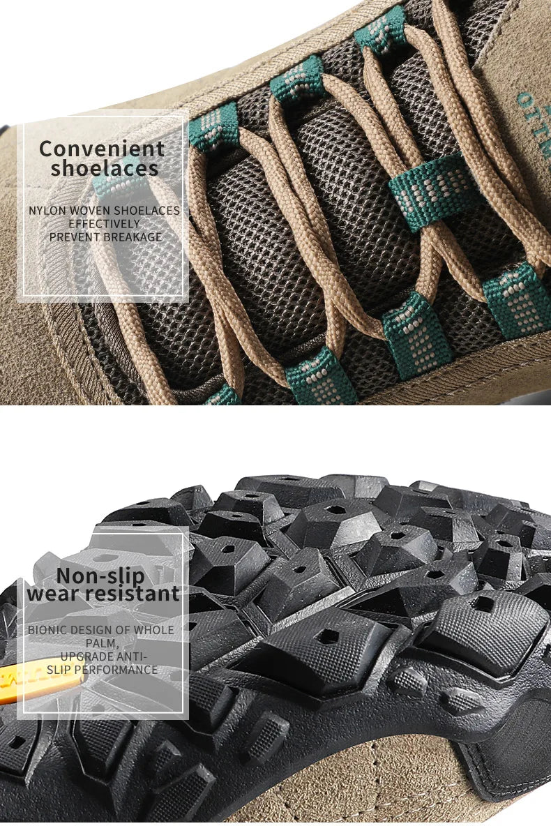 Hiking Shoes Mens Luxury Designer Winter Climbing Trekking Sneakers for Men Leather Outdoor Sports Work Man Shoes 110282A