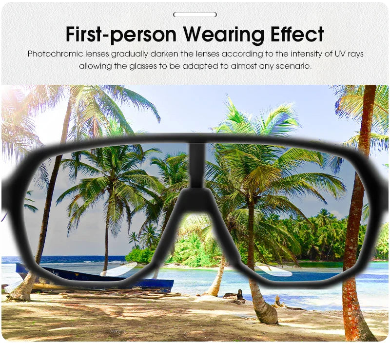 Photochromic Cycling Sunglasses Cycling Glasses UV400 Bicycle Eyewear Sports MTB Outdoor Bike Goggles Sunglasses Eyepieces