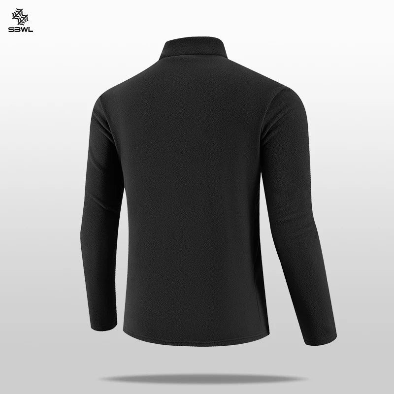 SBWL New high-quality men's autumn and winter outdoor sports inner layer warm long-sleeved T-shirt fitness running jacket Tops