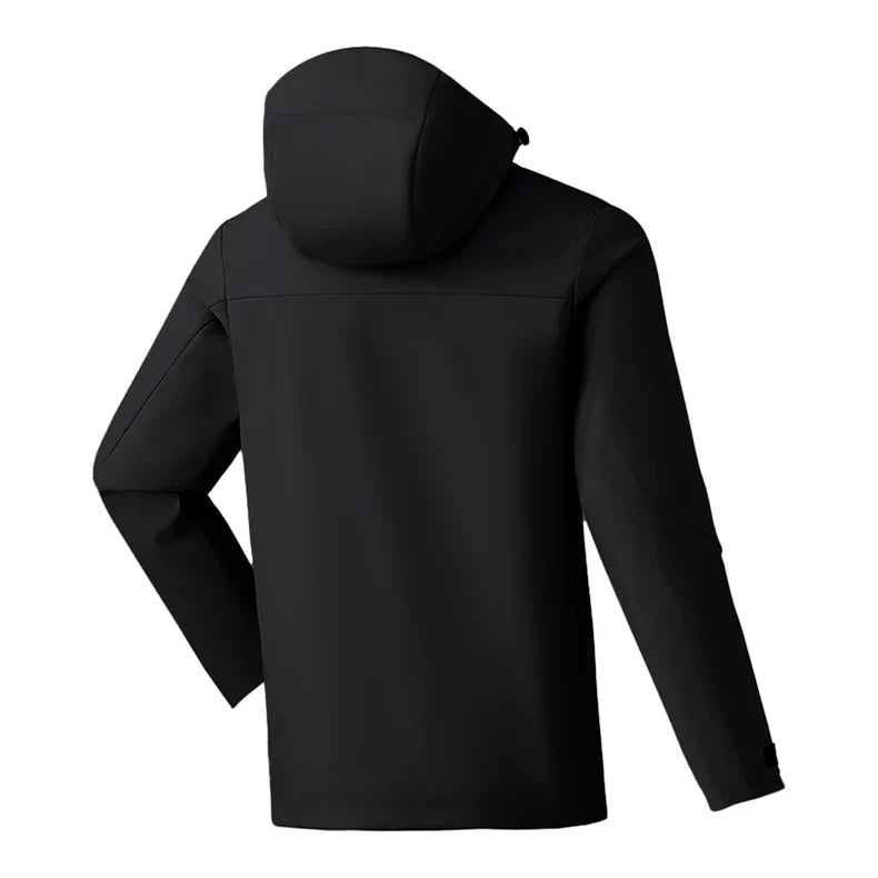 Unisex Waterproof Windbreaker Jacket - Single-Layer Raincoat for Hiking, Camping - Certified Moderate Rain Protection
