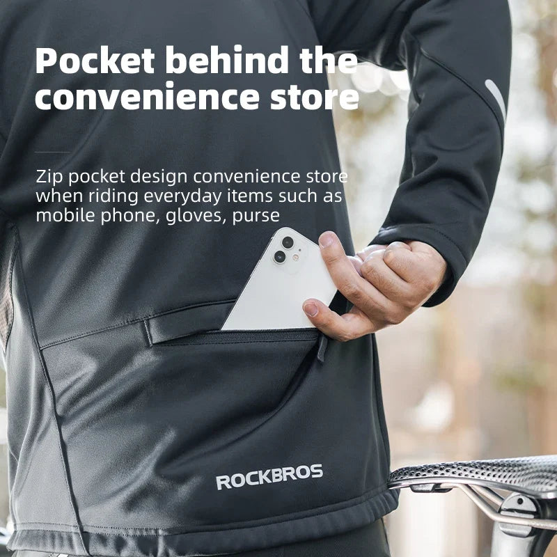 Bicycle Jacket Winter Cycling Clothing Thermal Fleece Long Sleeve Cycling Bike Clothing Warmer Windproof Sportswear