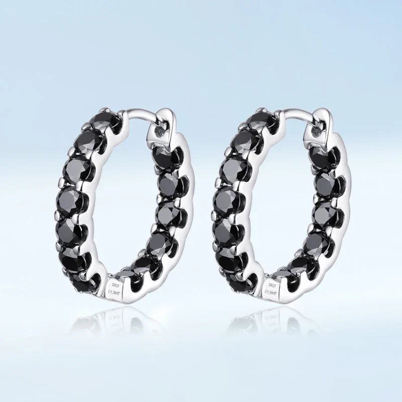 Luxury Moissanite Hoop Earrings 2.6 Carat D Color S925 Sterling Silver Earring For Women Party Fine Jewelry Christmas Gift