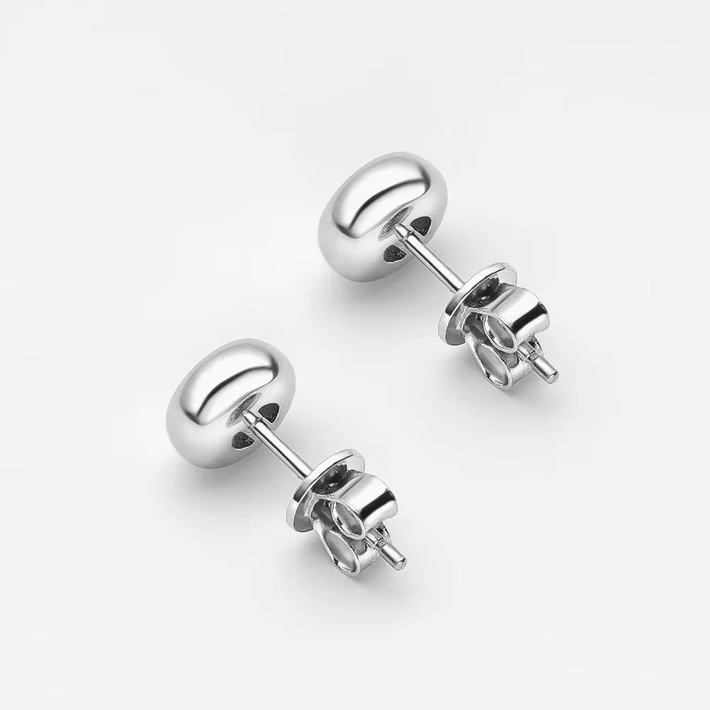 2 in 1 Round Bubble Full D Color Moissanite Stud Earrings for Women 925 Silver All Diamond Earring Pierced Ear Fine Jewelry