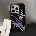 Lily Orchid Flower Print Soft Phone Case For iPhone 16 17 15 14 13 12 11 Pro Max XS X 7 8 16e 16 Plus SE 2022 Shockproof Cover