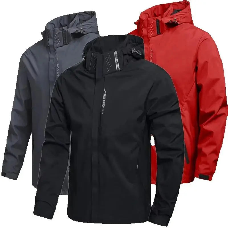 Chubasquero impermeable para exteriores para hombre, abrigo ligero para ciclismo con capucha, ropa de calle, chaqueta a prueba d