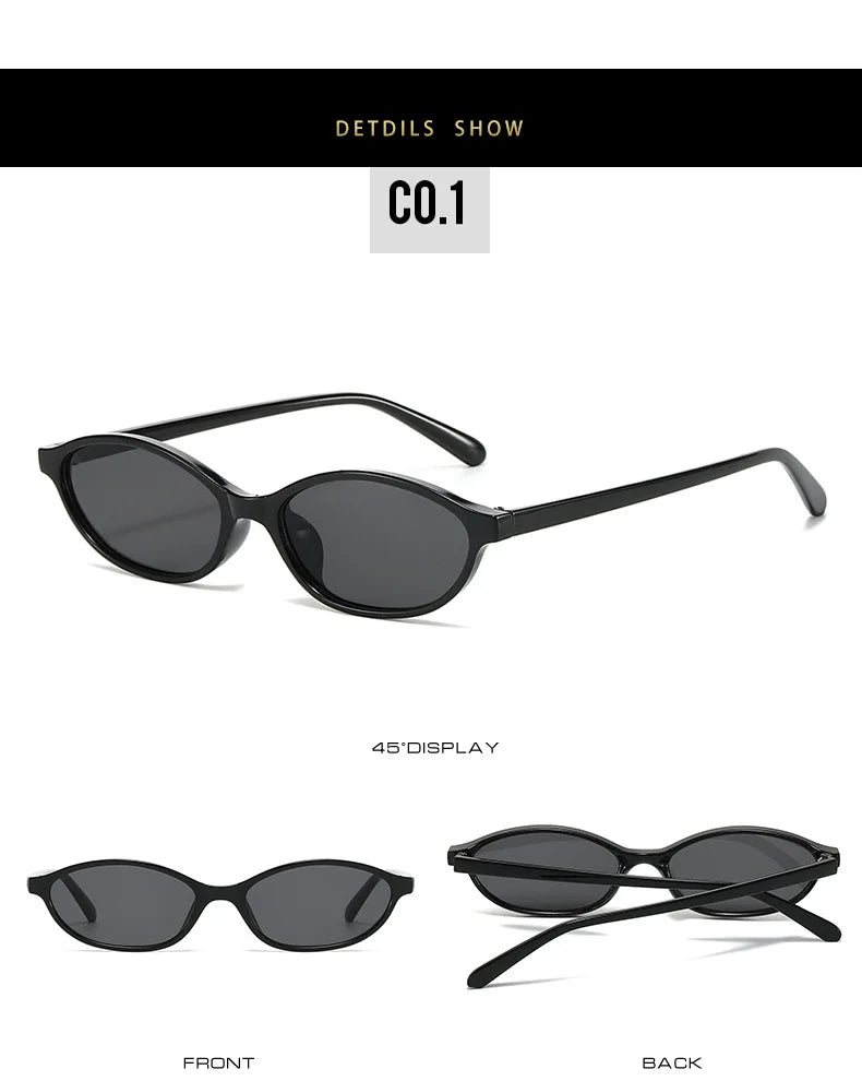 2025 Women's Leopard Brown Sunglasses Fashion Brand Small Frame Sun Glasses Ladies Retro Oval Eyewear Shade Oculus De Sol