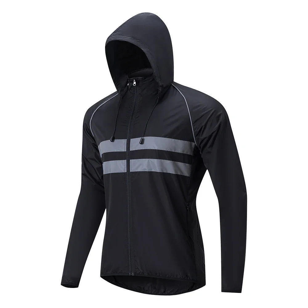 Cycling Windbreaker Windproof Waterproof Reflective Bicycle Jacket Ultralight MTB Road Bike Jersey Portable Cycling Coat