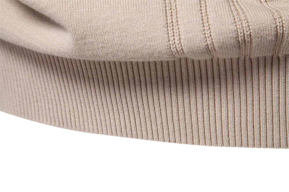 Mens Crewneck Pullover Sweater Knitted Cotton Stripped Quality Autumn Winter Warm Sweaters for Men