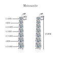 100% 925 Sterling Silver 2.82CT Moissanite Diamond Earrings For Women Long Tassel Earring Sparkling Party Fine Jewelry