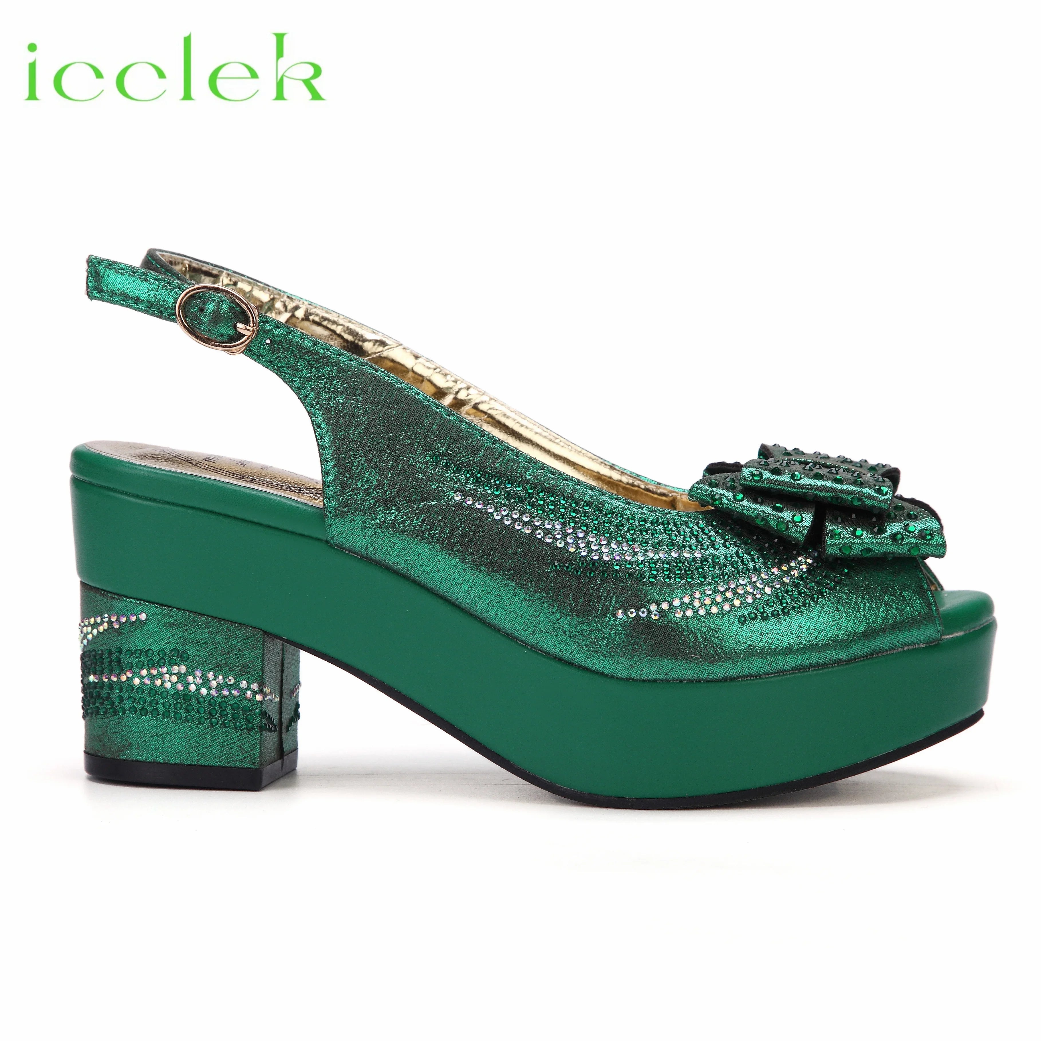 Peep Toe Ladies Sandals with Bag Set For Women Wedding Party Pump