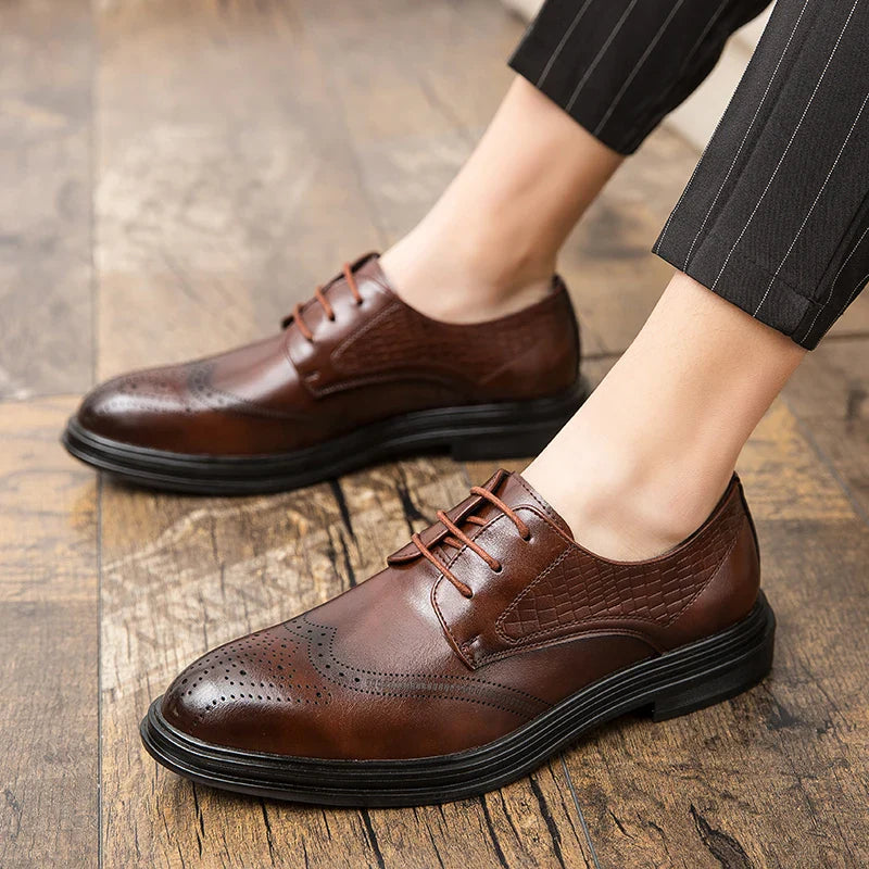 Fashion High Quality Split Leather Men's Dress Shoes