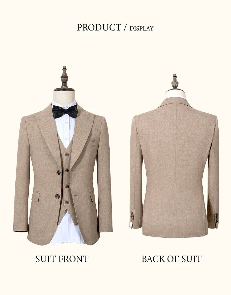 New 2 buttons on suit blue modern design mens office wear blazer coustime homme luxe Bead edge craftsmanship