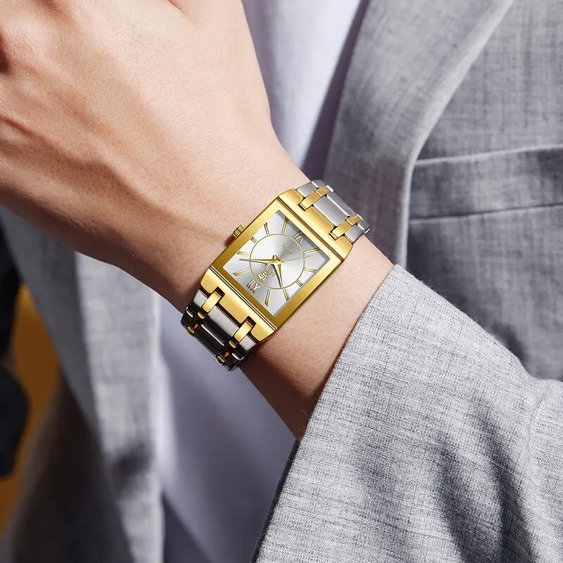 Luxury Golden Quartz Wristwatches For Female Girl Male Fashion 30m Waterproof Women Ladies Mens Watches Relogio Feminino