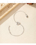D Color Moissanite 925 Sterling Silver Sweet Romantic Irregular Heart Link Chain Bracelet For Women Fine Jewelry