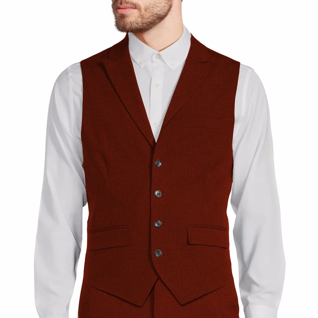 Men Vest Gray Single Button With Lapel Solid Waistcoat For Wedding Banquet Party Office Business Work Daily Men Suit Vest