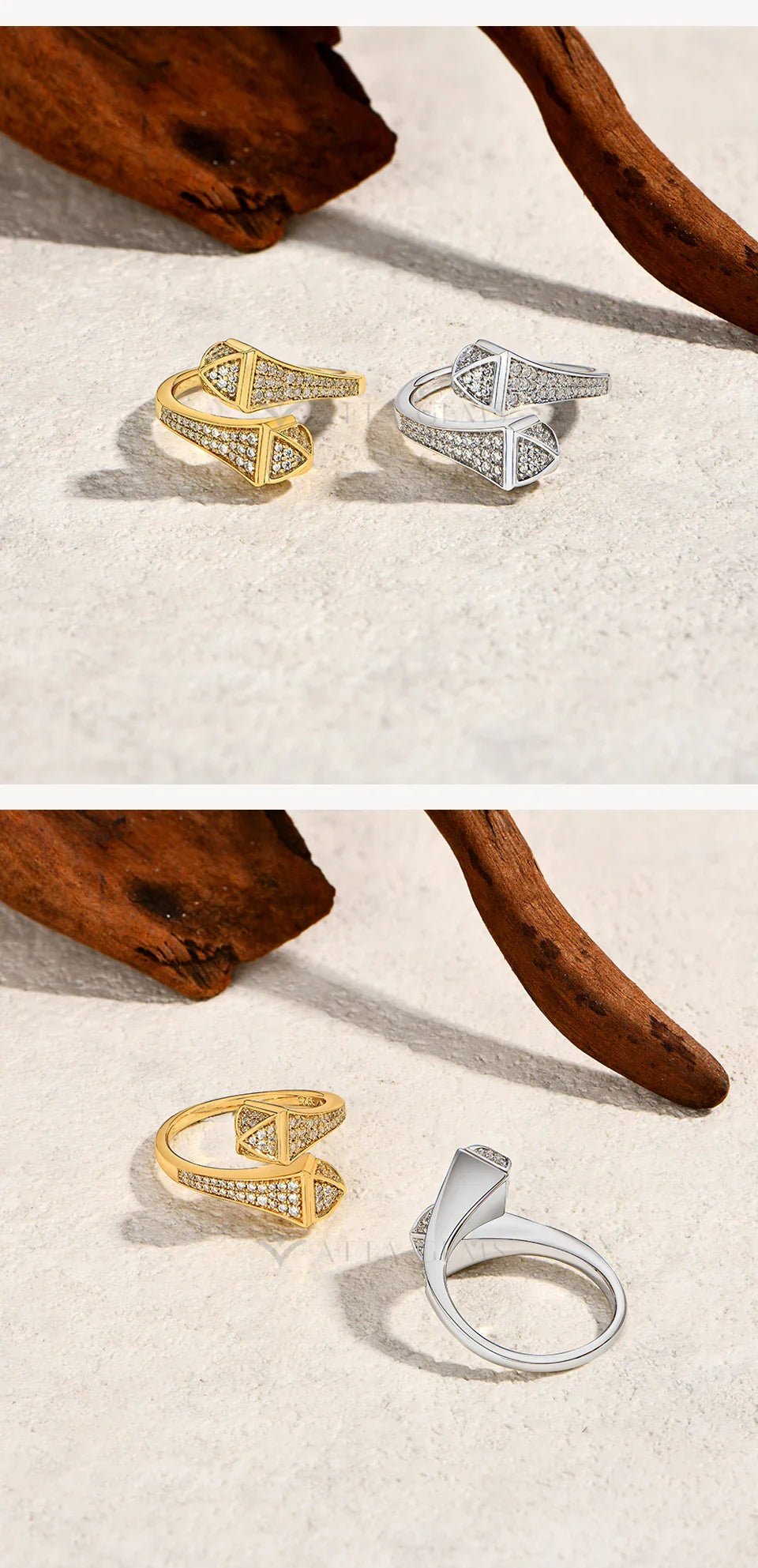 Double Snake S925 Silver Moissanite Rings Women Men Lab Diamond Adjustable Ring 18KGold Plated Luxury Jewelry for Party