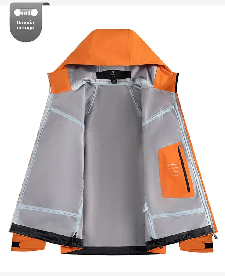 Spring Autumn Comfortable Waterproof Breathable Versatile Warm Jacket Couples Outdoor Cycling Sports Leisure Windproof Jacket
