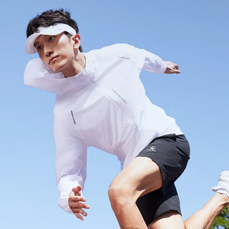 running sunscreen clothing men summer breathable hooded thin jacket UV UPF50 skin coat pair