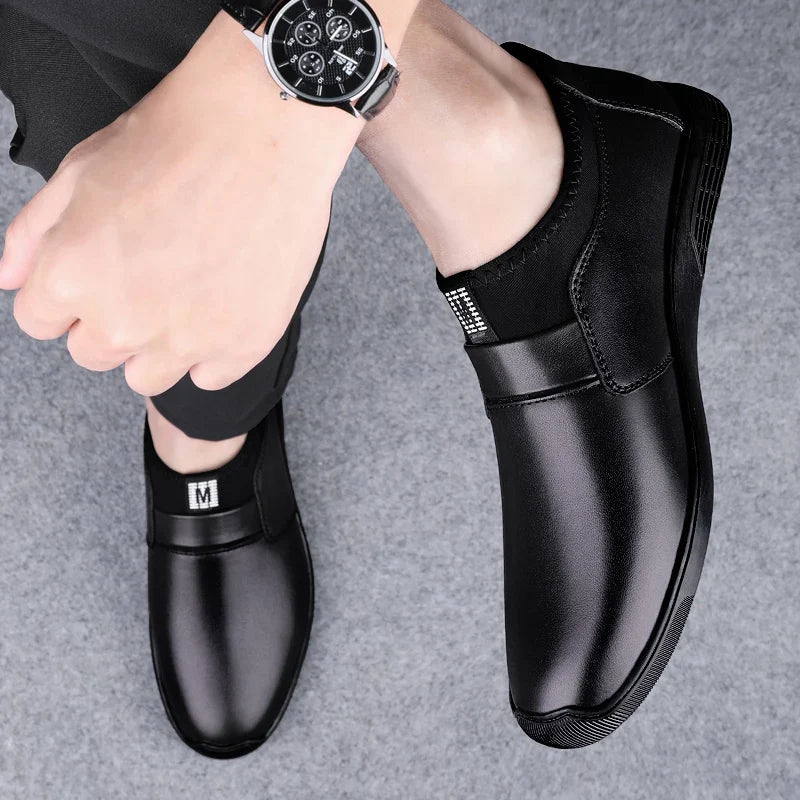 Upscale Genuine Leather Men Loafers Brown Black Cow Leather Penny Loafers Adult Office Career Mens Shoes Sneakers Driving Shoes