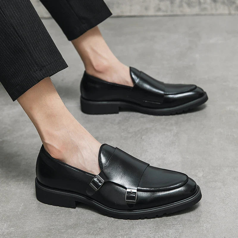 2026 Man Split Leather Shoes Rubber Sole Man Business Office Male Dress Lether Shoes Genuine Leather Wedding Party Shoes Plus 46