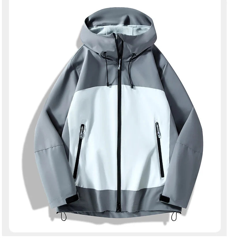 Unisex Waterproof Softshell Jacket Hiking Camping Climbing Trekking Hooded Windbreaker Casual Sporty Rain Coat Men Women