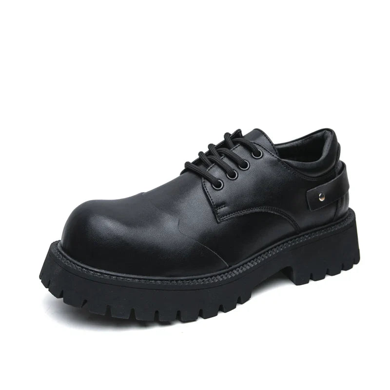 British Style Brogue Men's Oxford Shoes Thick-soled Casual Shoes Comfortable Male Business Shoes Lace-up Formal Dress Footwear