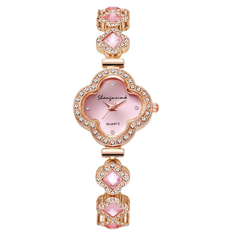 Women Watch Vintage  Set Diamond es Small Green   Wrist  No Box