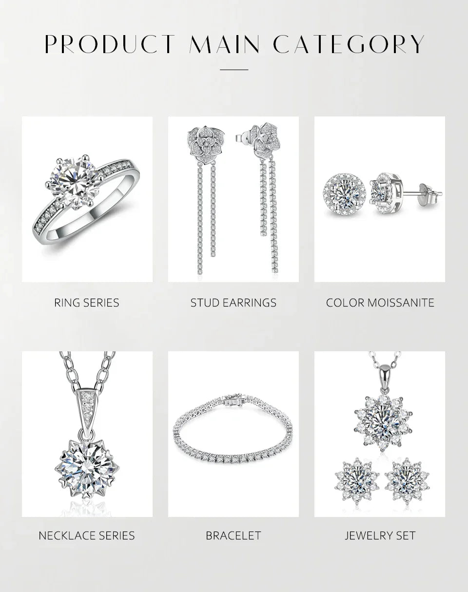 New Special Moissanite Earring 925 Sterling Silver Earrings for Women Luxury Wedding Fine Jewelry Anniversary Sale Gift