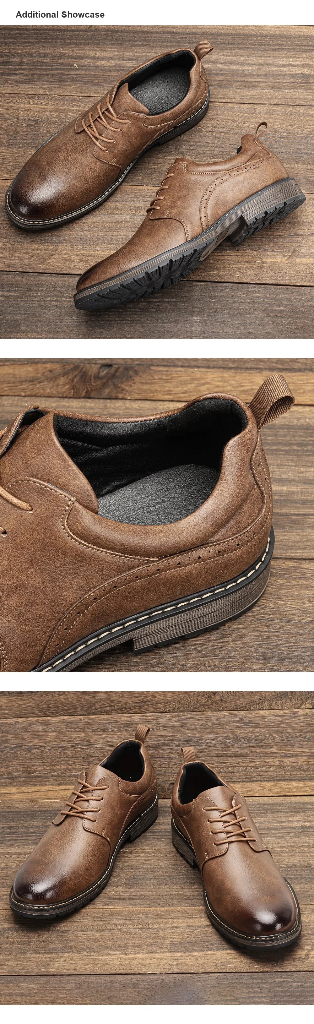 Men Shoes Brand 2026 Fashion Comfortable Leather Shoes Men