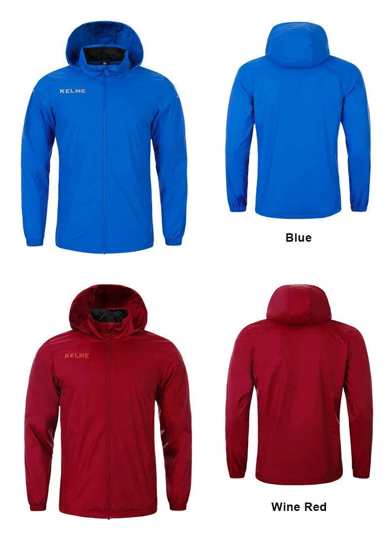 Men's Windbreaker Running Jacket Soccer Kid Hooded Windproof Coat Training Waterproof Jacket Quick Dry 3801241