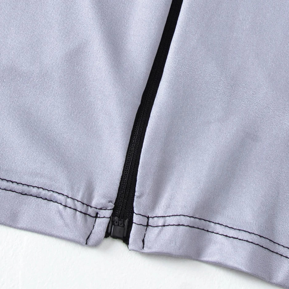 5-Piece Men's Quick-drying Sports Suit Fitness Running Tight Elastic Trousers With Cap Gradient Coat Round Neck Casual T-shirt