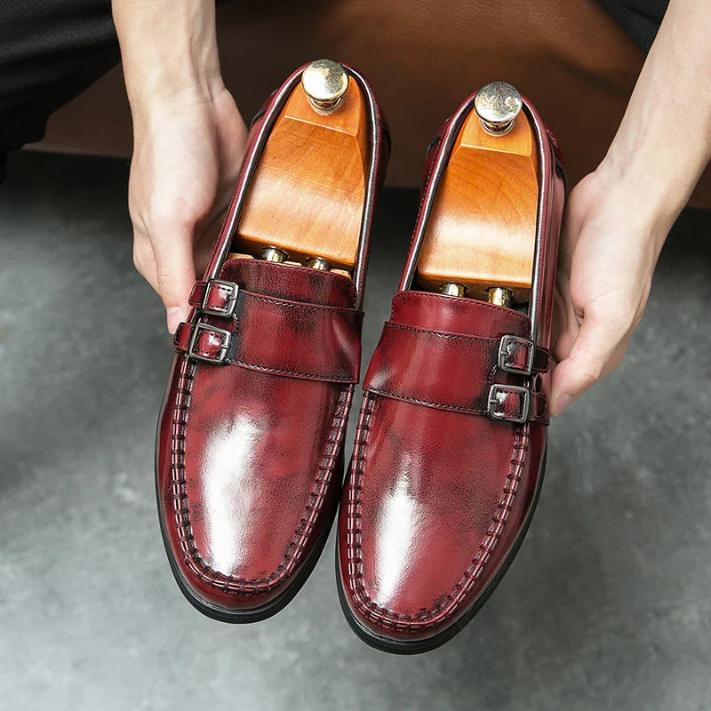 Business men's loafers Comfortable flat bottomed Elegant gentleman style Daily work Outdoor leisure street 38-46 leather shoes