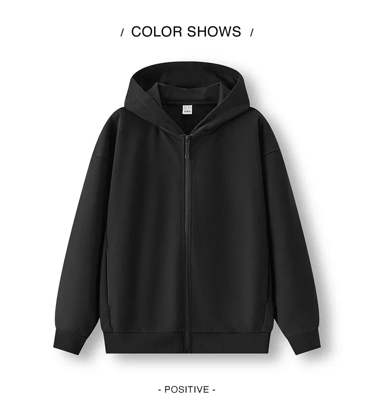 Jacket Men Hooded Cardigan Coat Couple 2025 New Spring Casual Outfit Minimalist and Versatile for Daily Wear