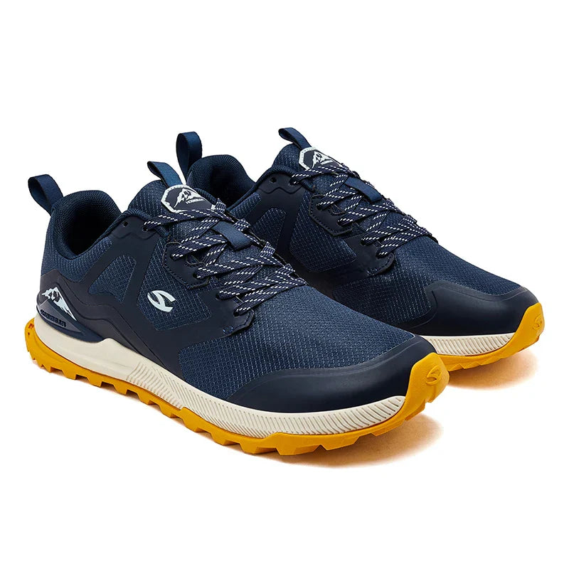 Unisex Hiking Sneakers Lace-Up Walking Shoes Outdoor Travel Artificial Leather Sneakers