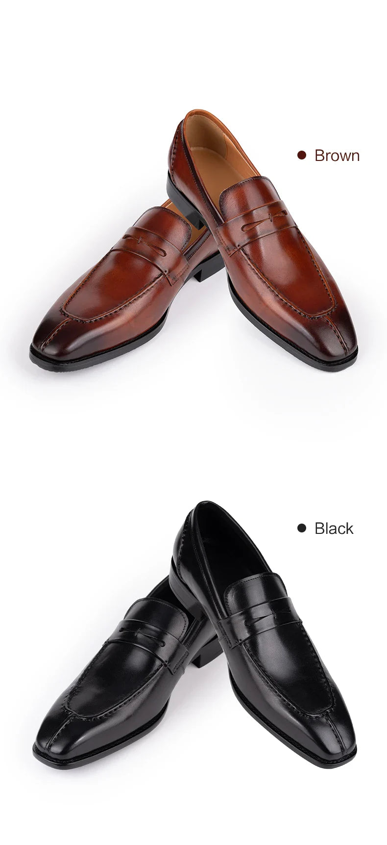 Office Leather Men Shoes Fashion Handmade Business Dress New Arrival Elegant Black Brown Formal Casual Wedding Party Male's Shoe