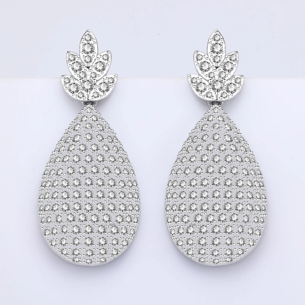 2024 New 4-piece Cubic Zirconia Women's Jewelry Necklace Earrings Bracelet Rings Bridal Wedding Jewelry Set