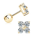 100% 925 Sterling Silver Real 0.8 Carat D Color Moissanite Stud Earrings For Women Sparkling Party Gifts Fine Jewelry