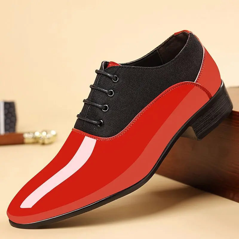 Patent Leather Pointed Toe Social Shoe for Men Spring Autumn Gentleman Office Low Price Luxury Designer Official Dress Shoes Man