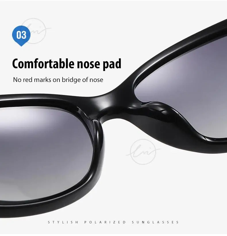 Young Style Women's Sunglasses Gradient Polarized Driving Glasses Luxury Design Ladies Elegant Lunette De Soleil Femme
