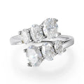 3.6CTTW Certified Full Moissanite Wedding Rings for Women Sparkling Bride Lab Diamond Band Pure 925 Silver Plated 18K