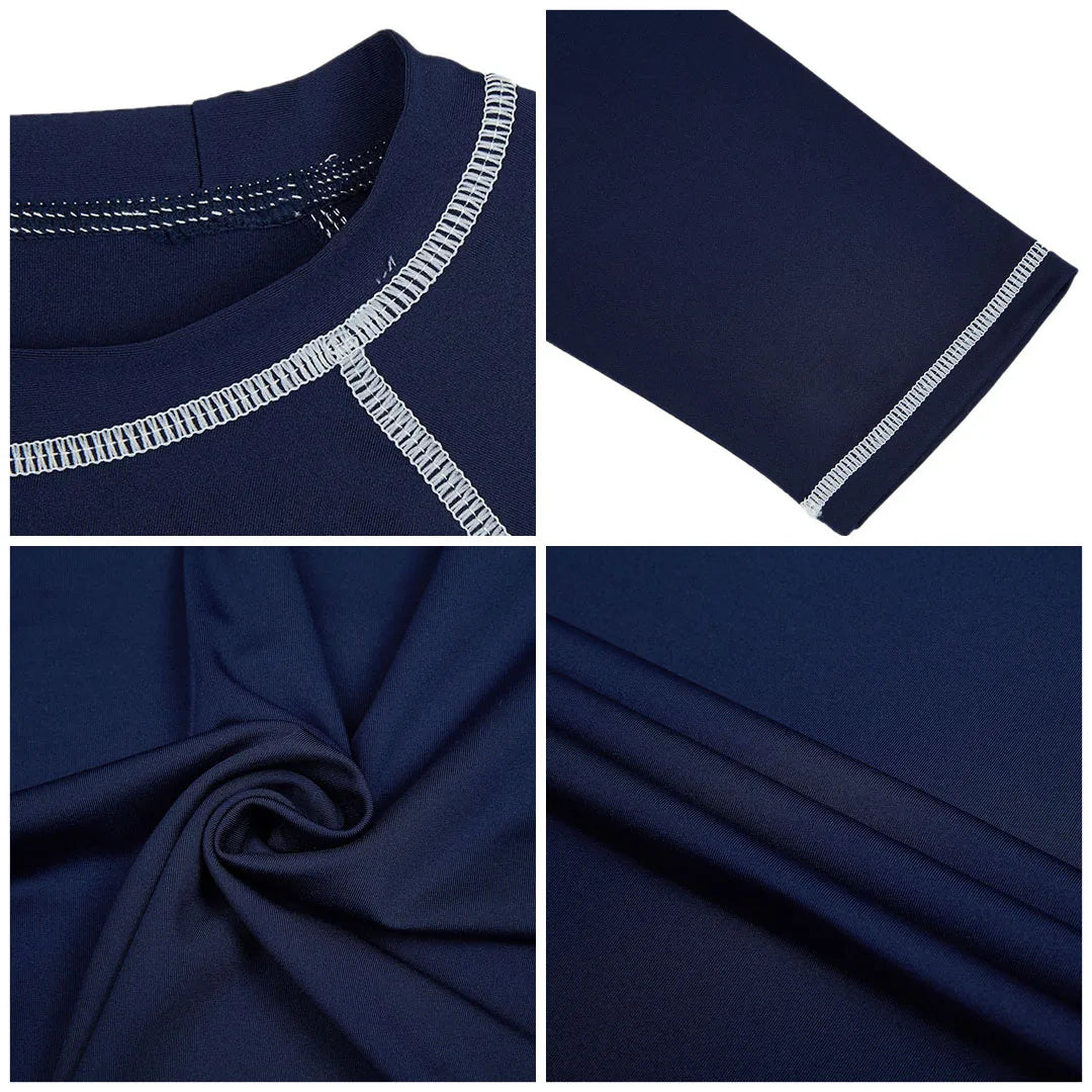 Men's Long Sleeve Swim Shirts Rashguard UPF 50+ UV Sun Protection Shirt Athletic Workout Running Hiking T-Shirt Swimwear