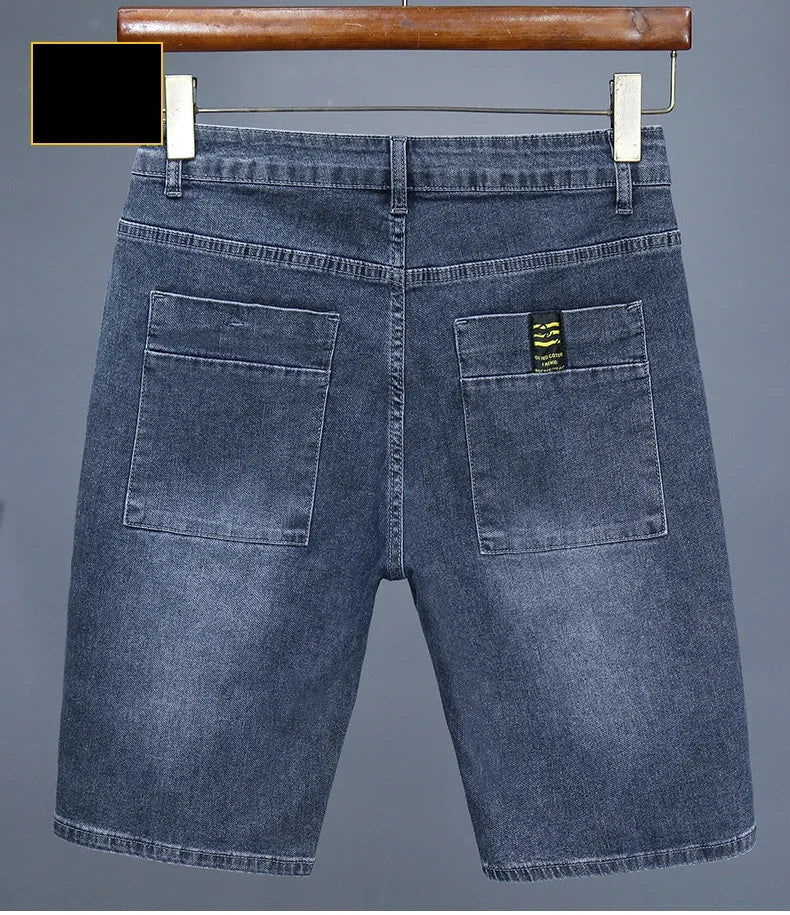 Men's Straight Casual Denim Shorts Simple Solid Cargo Slim Jeans Comfortable Breathable Bermuda Short Pants Summer 2025 Y2K