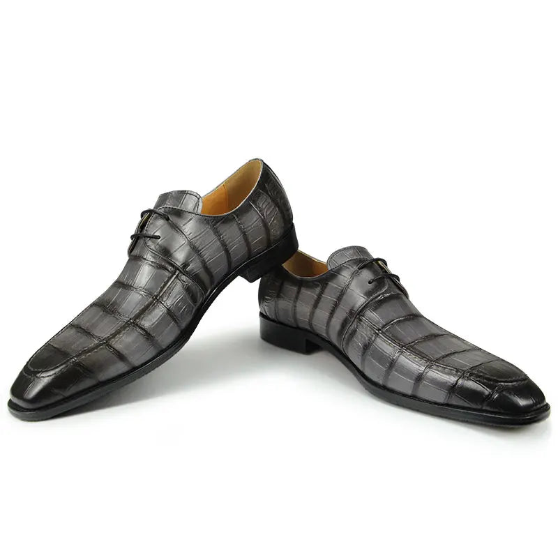 Premium Men's Handmade Leather Oxford Shoes High-End Business Formal & Casual Derby Shoes for Youth|British Style Carved Design