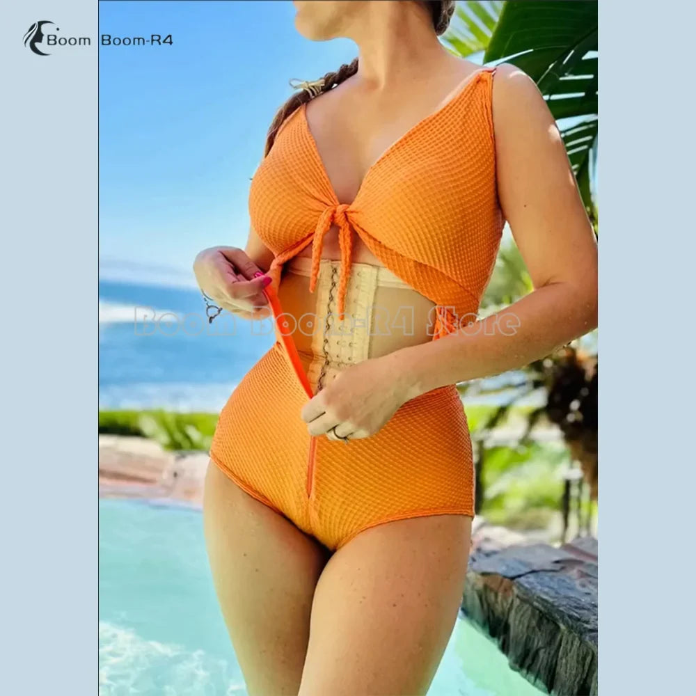 New Swimsuit Shapewear Fajas Colombiana BBL Post Op Surgery Supplies Women Shapewear With Adjustable Hook-eyes Glue Bone Corset